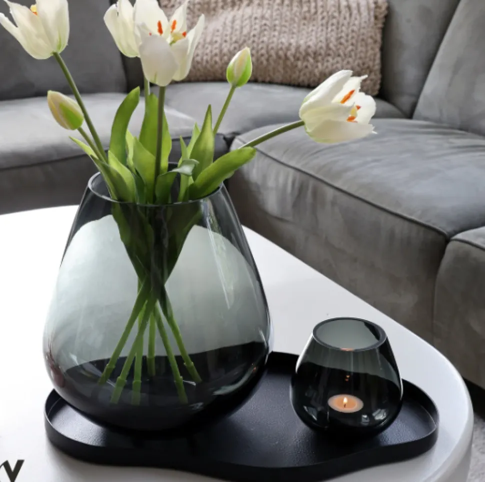 Bauru Dienblad Zwart Aluminium – Stylingplateau in 2 maten