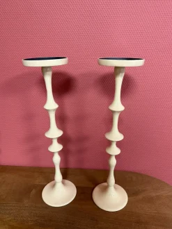 Beige Kandelaar ‘Vicari’ | Ø12x44 cm | 1st | Chique-Living