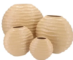 Beige Ovale Vaas ‘Lima’ – Aardewerk in 3 Maten | Chique-Living