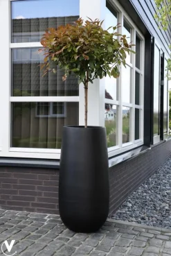 Bloempot Idaho Mat Zwart | Vase The World | Ø50 x H101 cm | Chique-Living