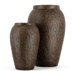 Bruine Vaas ‘Barro’ – Aardewerk| In 2 Maten | Homebound by Kolony | Chique-Living