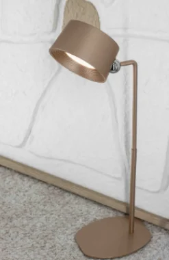 Bureaulamp ‘Design’ LED Op Accu Goud kopen | Dimbare Tafellamp & Wandlamp met Kleurstanden | Chique Living