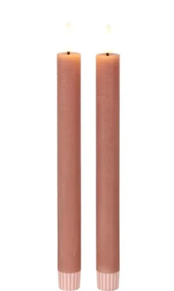 Countryfield LED Dinerkaarsen Roze – 23cm | Set van 2 met Afstandsbediening