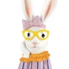Decoratief Beeld Striped Rabbit – Konijnenbeeld | 38 cm