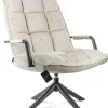 Draaifauteuil Boucle Sand Met Armleuning | 70x80x100cm | Chique-Living