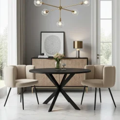 Eetkamerstoel High Five | Velvet Beige – Unieke Designstoel met Luxe Uitstraling