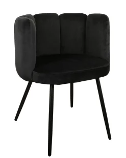 Eetkamerstoel High Five | Velvet Zwart – Luxe Designstoel | Chique-Living
