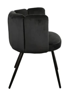 Eetkamerstoel High Five | Velvet Zwart – Luxe Designstoel | Chique-Living