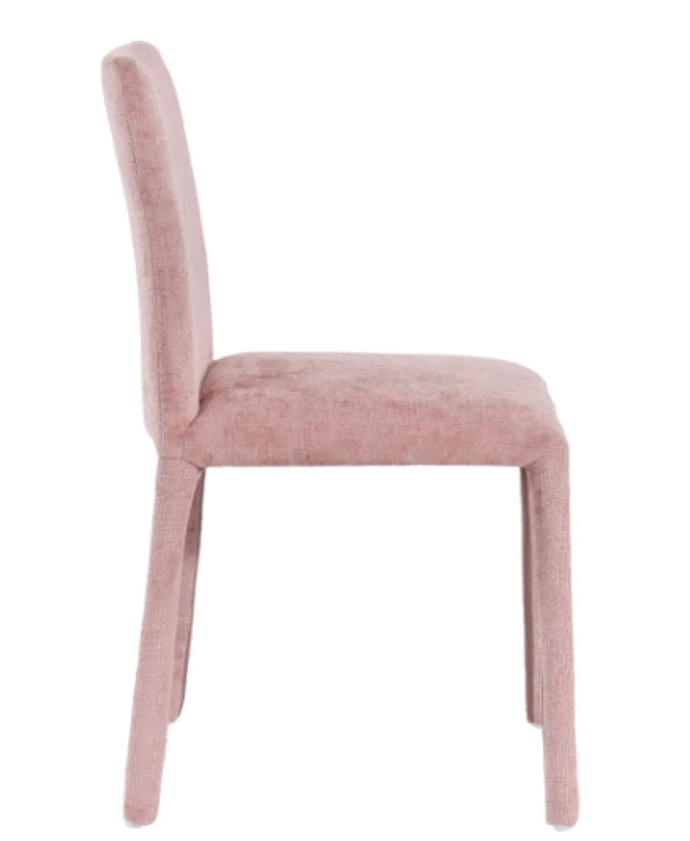 Eetkamerstoel Maja Roze – Luxe Gestoffeerde Stoel | Chique-Living