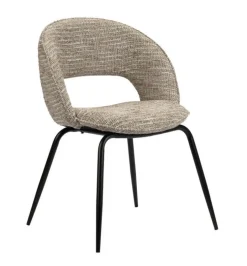 Eetkamerstoel Rainbow | Coco Beige – Unieke Designstoel met Ergonomische Rugleuning