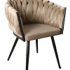 Eetkamerstoel Wave | Velvet Sand Beige – Luxe Designstoel | Chique-Living