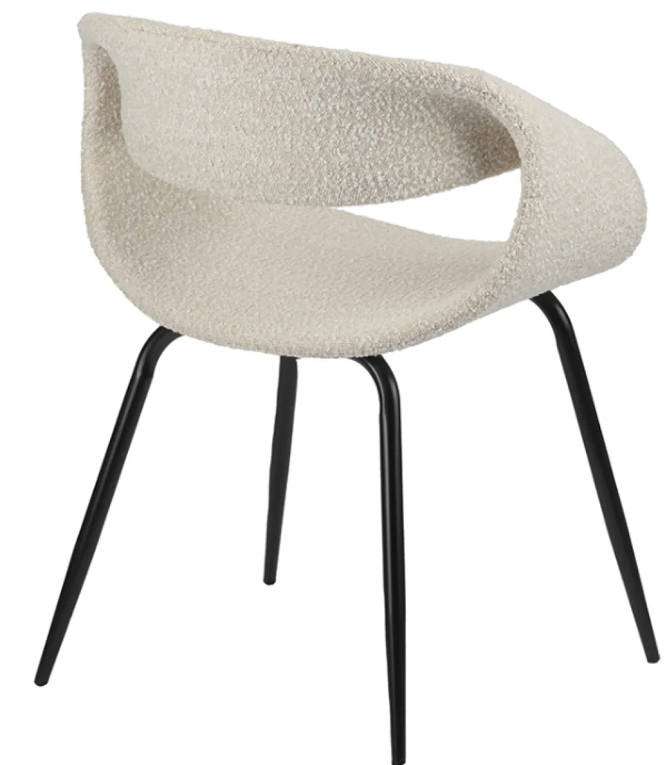 Eetkamerstoel Whale Wit / Off White | Moderne Stoel met Armleuning – Chique Living