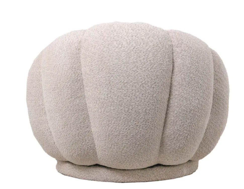 Fauteuil Poppy – Bouclé Beige | 97x97x69 cm