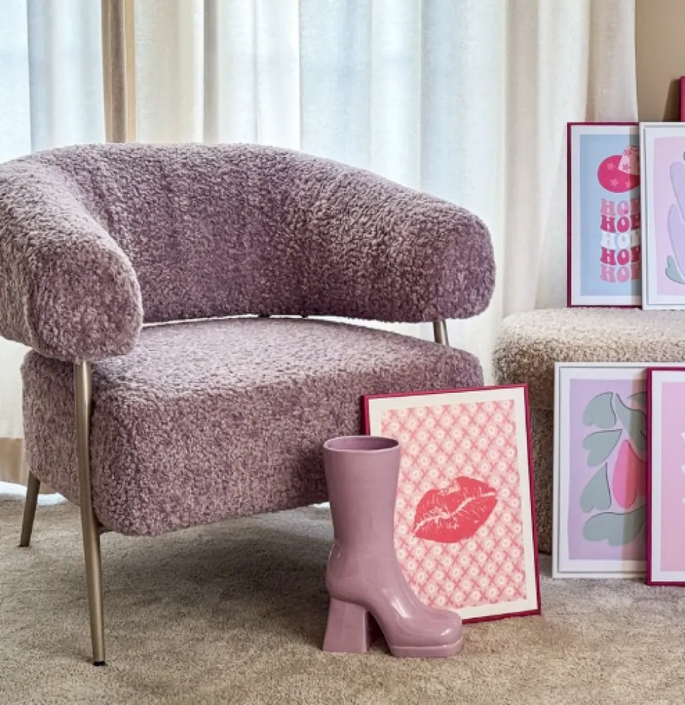 Fauteuil Zola – Plush Lila/Rose | Velvet 86x74x78 cm