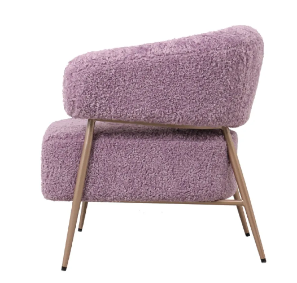 Fauteuil Zola – Plush Lila/Rose | Velvet 86x74x78 cm