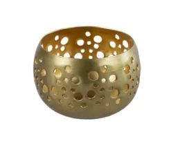 Goud Windlicht ‘Cecile’ | Metaal | Verkrijgbaar in 2 maten | Chique-Living