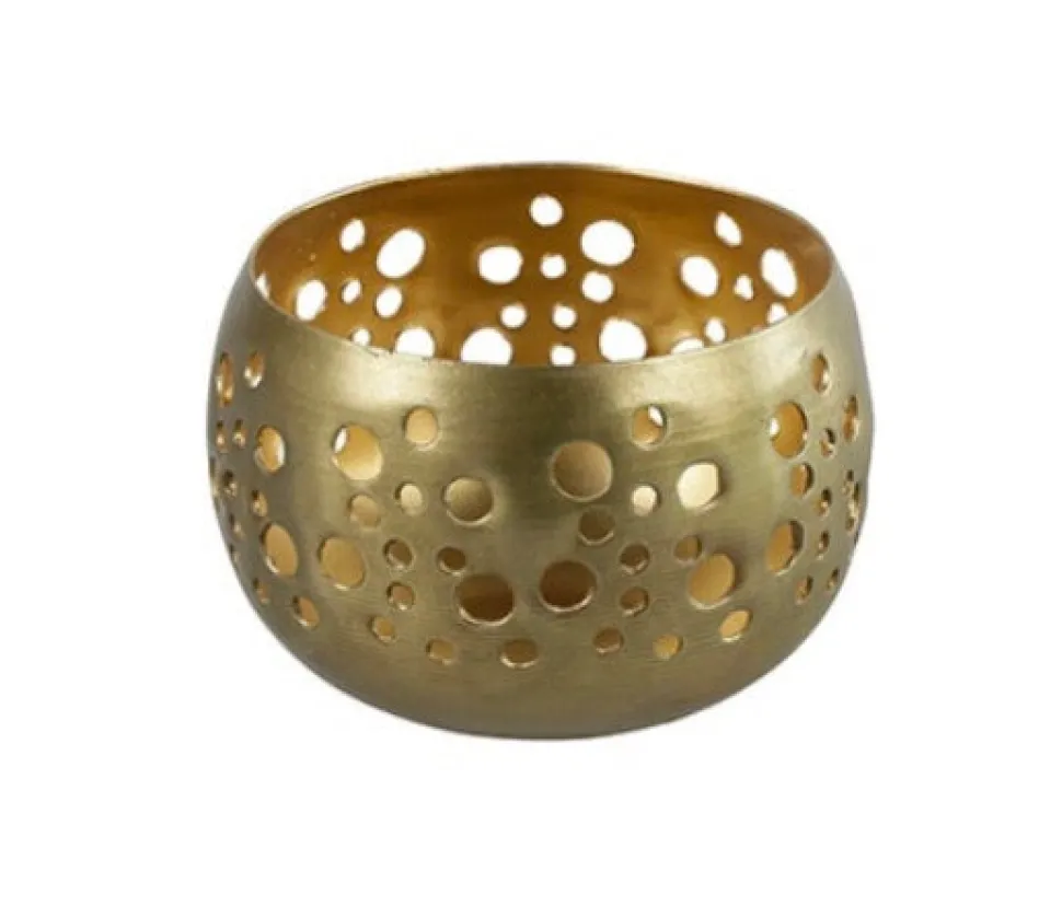 Goud Windlicht ‘Cecile’ | Metaal | Verkrijgbaar in 2 maten | Chique-Living