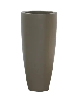 Grote Taupe Bloempot ‘Kentucky’ Vase The World | Verkrijgbaar in 2 maten | Chique-Living