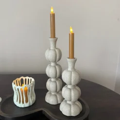 Kandelaar 'AUBURN' | Taupe | In 2 maten | Chique-Living