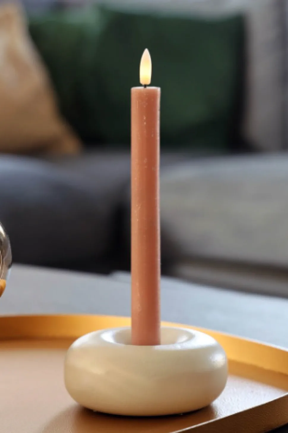 Kandelaar 'Batavo' | Vase The World | Ivory | Ø13 x H3 cm | Chique-Living