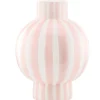 Keramische Vaas Orb Striped Roze/Wit | Chique-Living