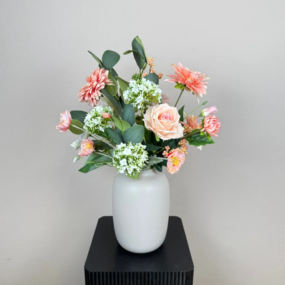 Kunstbloemen Boeket ‘Basic’ | Inclusief Vaas | Chique-Living