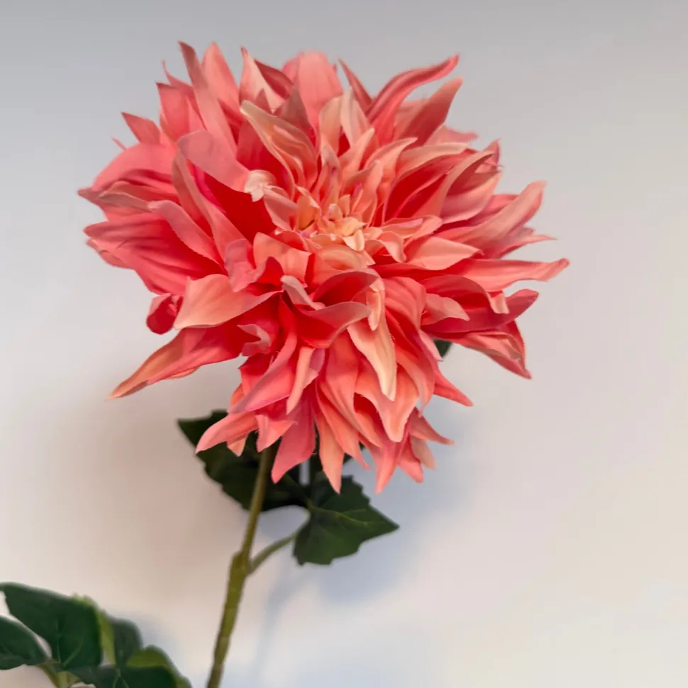 Kunstbloemen Dahlia Koraal – Warme, Volle Zomerbloem