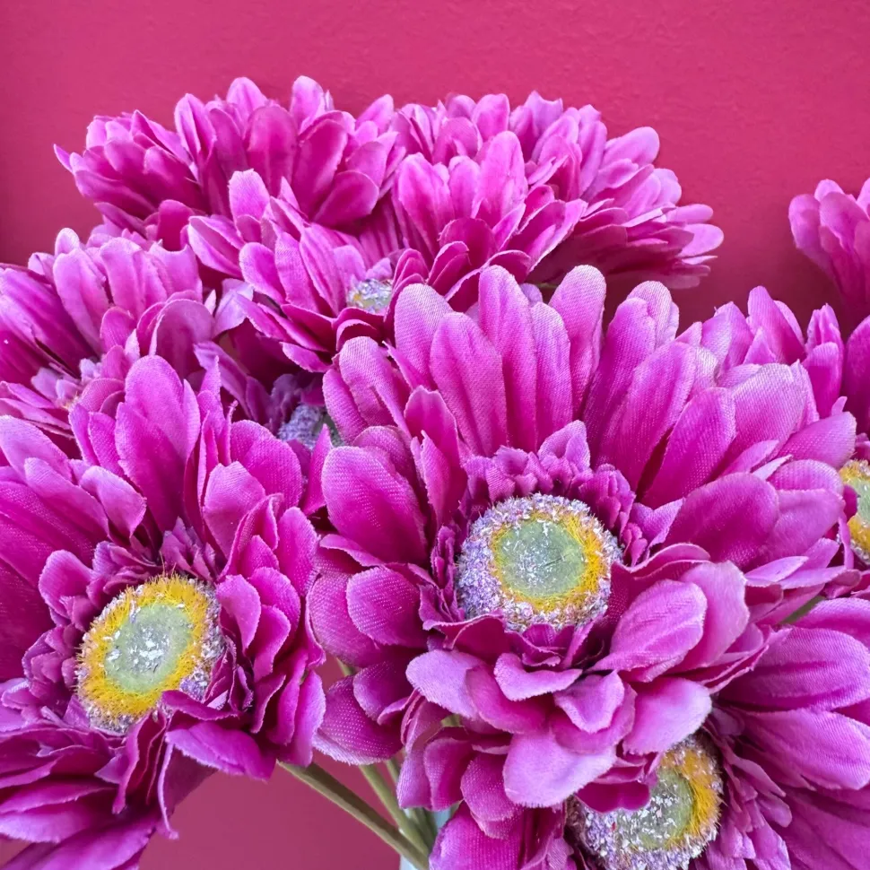 Kunstbloemen Gerbera Paars 55cm – Realistische Zijdebloem