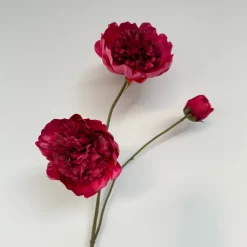 Kunstbloemen Pioenroos Fuchsia 65cm – Zonder Blad, Met Impact