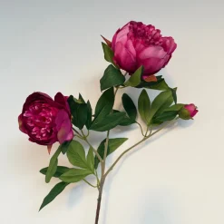 Kunstbloemen Pioenroos Fuchsia 69cm – Levendige Eyecatcher