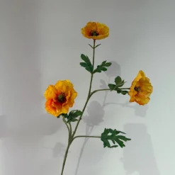 Kunstbloemen Poppy Oranje 73cm – Vrolijke Klaproos voor Elk Boeket