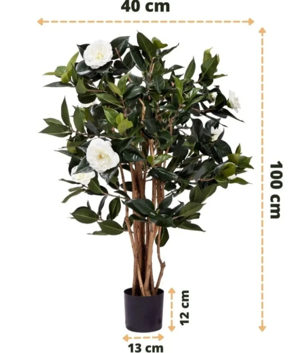 Kunstplant Camellia Japonica 100cm – Elegantie in Bloei