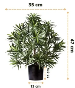 Kunstplant Podocarpus 47cm – Compact & Stijlvol Groen
