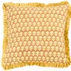 Kussen ‘Floral met Roezels’ Oker kopen | Luxe Sierkussen 45x45cm met Bloemmotief | Chique Living