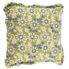 Kussen ‘Floral met Roezels’ Smaragd kopen | Luxe Sierkussen 45x45cm met Bloemmotief | Chique Living