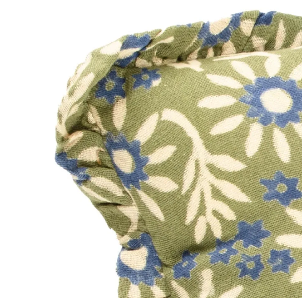 Kussen ‘Floral met Roezels’ Smaragd kopen | Luxe Sierkussen 45x45cm met Bloemmotief | Chique Living