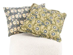 Kussen ‘Floral’ Smaragd kopen | Luxe Sierkussen 40x60cm met Bloemmotief | Chique Living