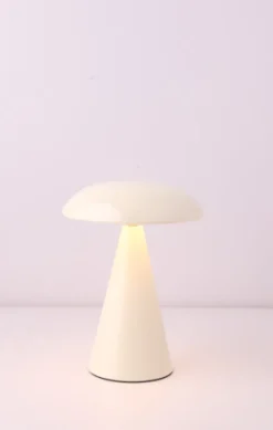 LED Bureaulamp ‘Mushie’ Wit kopen | Draadloze Tafellamp op Accu met Kleurstanden | Chique Living