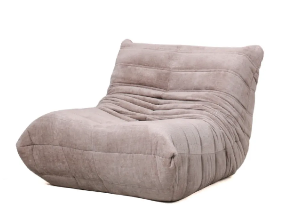 Lounge Fauteuil Romy Beige – Comfortabele Loungefauteuil in Zachte Stof
