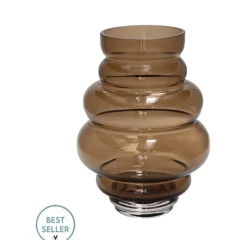 Maputo Vaas Smoke Brown – Vase The World | Glazen designvaas in 2 maten