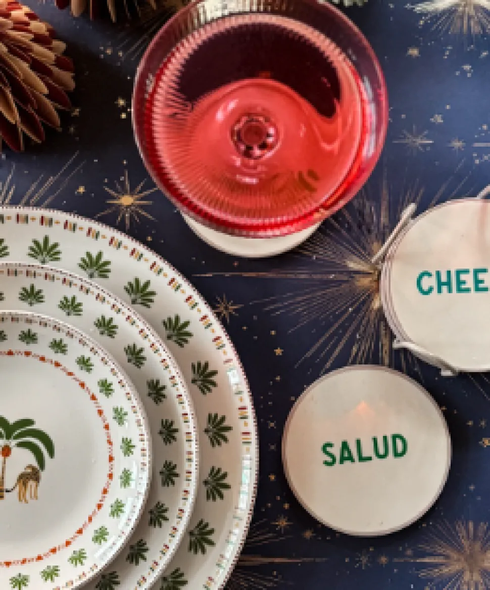 Onderzetters met Houder – Cheers Collectie (6 stuks) | Chique-Living