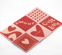 Onderzetters met Houder – Amour (6 stuks) | Chique-Living