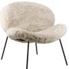 Pluche Fauteuil Off White | 72x75x75cm | Chique-Living