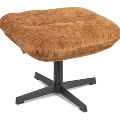 Poef Voetenbankje Boucle Roestkleur | 56x45x40cm | Chique-Living