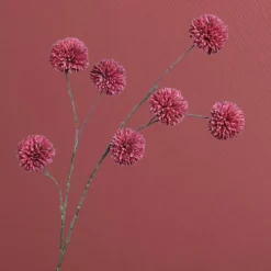 PRE ORDER Kunstbloemen Tak ‘PomPom’ | Fuchsia | 98cm | Chique-Living