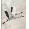 Schilderij met Velvet Doek Vogels kopen | Luxe Wanddecoratie 60x80cm met Houten Lijst | Chique Living