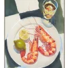 Schilderij Shrimps 60×80 cm – Met Houten Lijst | Chique-Living