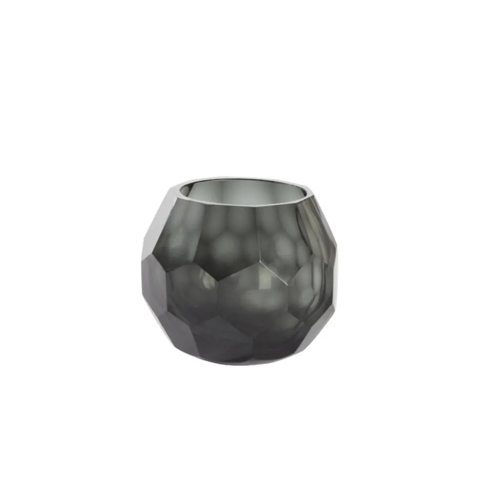 Smoke Windlicht ‘Eliza’ | Glas Grijs | Light & Living | Verkrijgbaar in 2 maten | Chique-Living