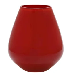 Tasman Vaas / Windlicht Bright Red – Ø18x20 cm | Stijlvol rood glas