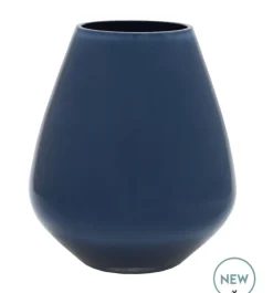 Tasman Vaas / Windlicht Dark Blue – Ø18x20 cm | Stijlvol glasdesign